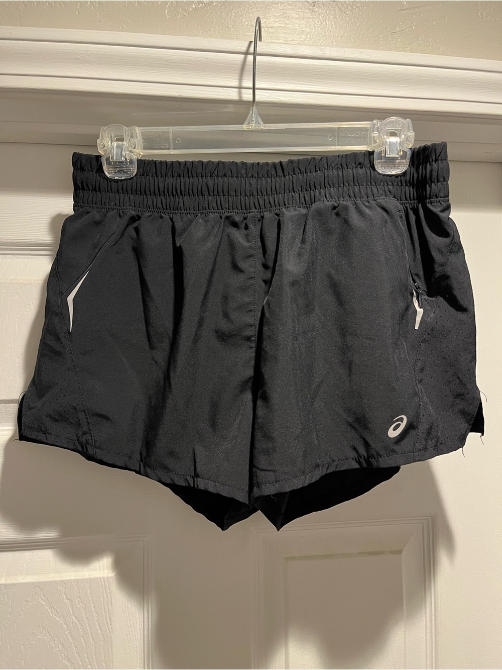 ASICS Black Women's 2-in-1 Athletic Shorts with Reflective Details